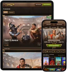 Lanista Casino mobile Version auf Smartphone und Tablet